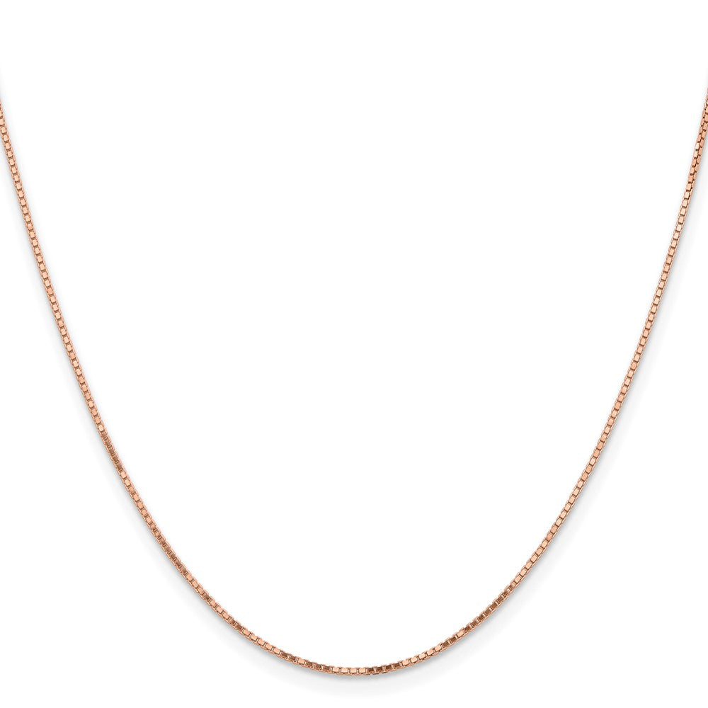 14K Rose Gold 30 Inch .95mm Box Link With Lobster Clasp Chain Necklace