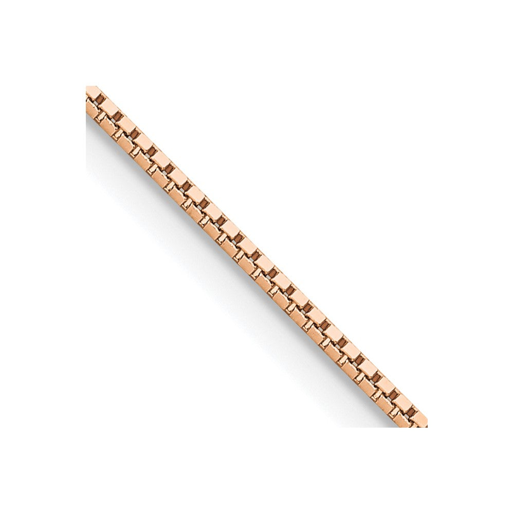 14K Rose Gold 16 Inch .95mm Box Link With Lobster Clasp Chain Necklace