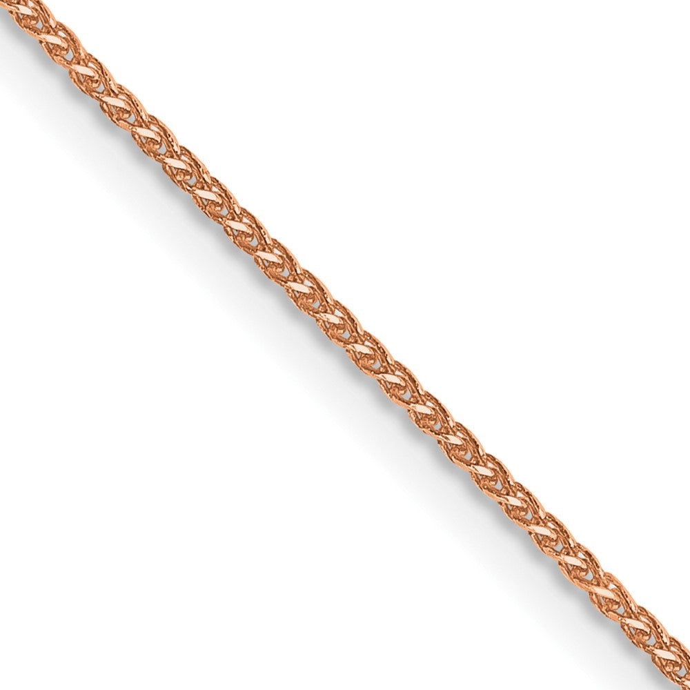 14K Rose Gold 1.05mm Diamond-Cut Spiga With Lobster Clasp Chain Necklace