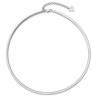 16 Inch Sterling Silver Gold-Pltd 3mm Reversible W/2In Ext Cubetto Chain Necklace