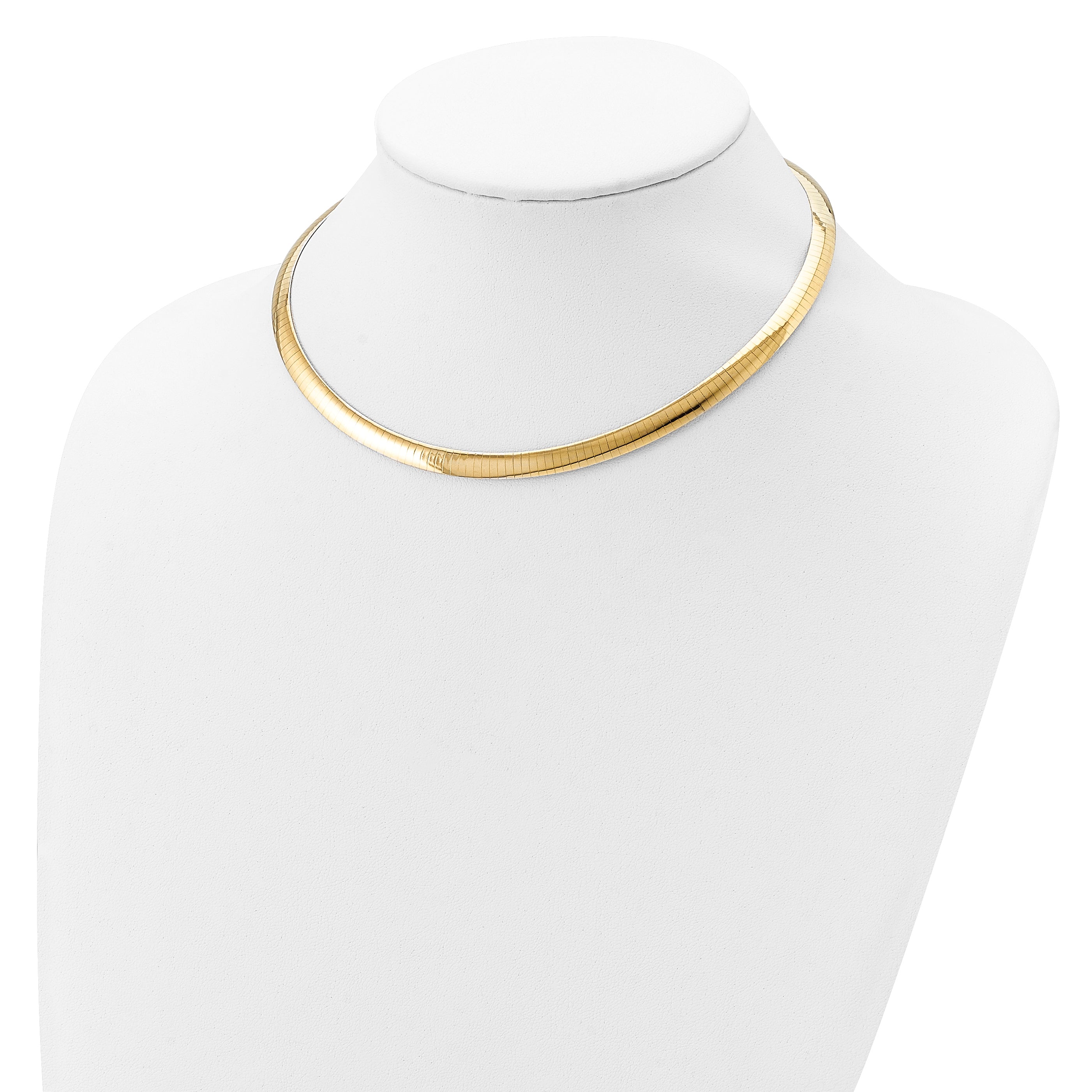 16 Inch Sterling Silver Gold-Plated 6mm Reversible W/2In Ext Cubetto Chain Necklace
