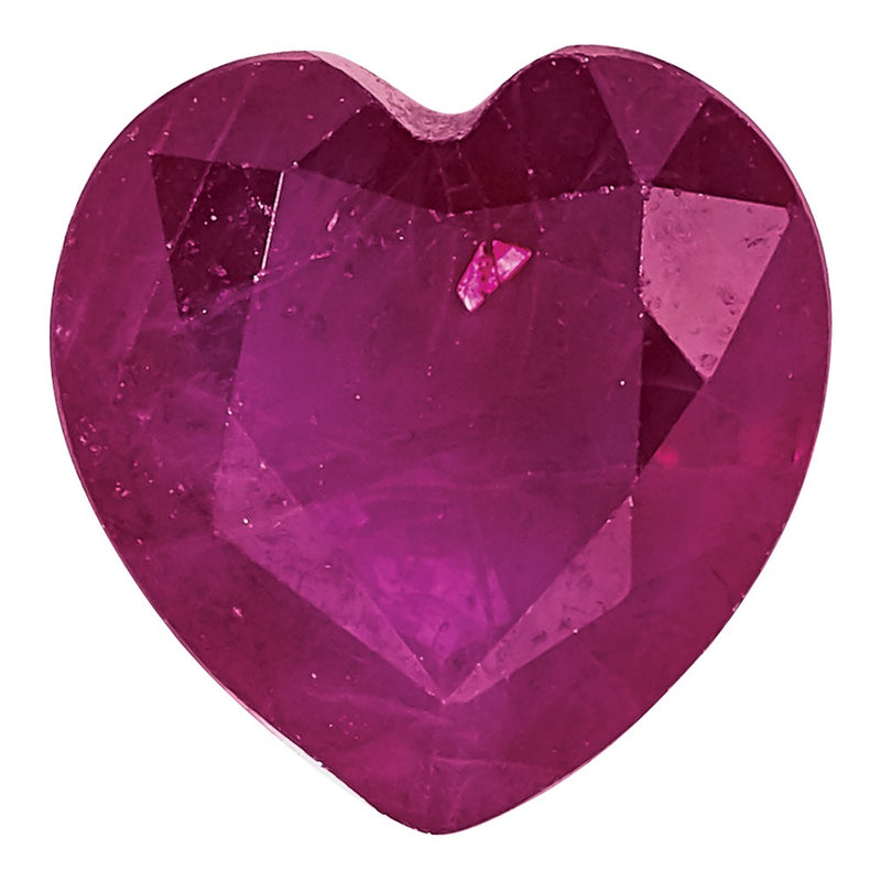 Gemstone Ruby C Quality 4mm Heart