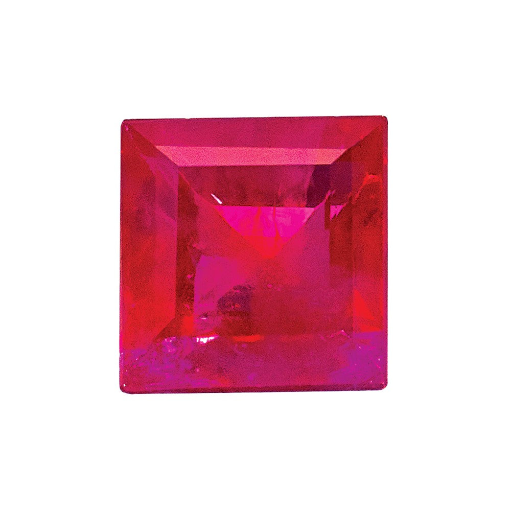 Gemstone Ruby Aa Quality 3.5mm Square Step-Cut
