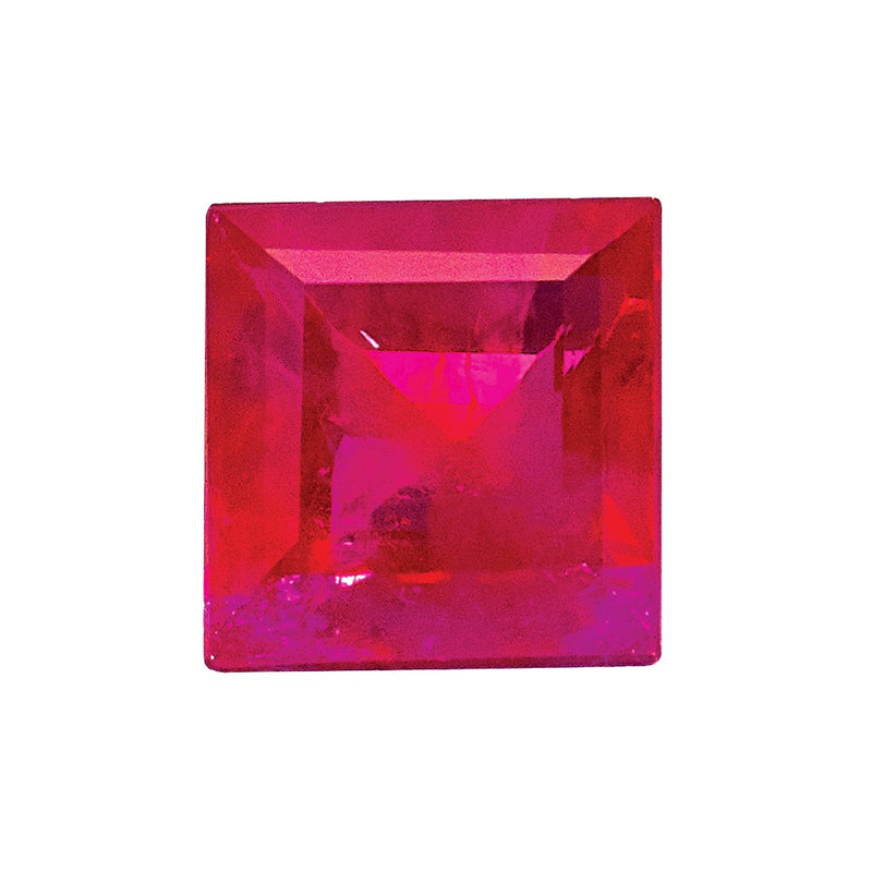 Gemstone Ruby Aa Quality 3.5mm Square Step-Cut