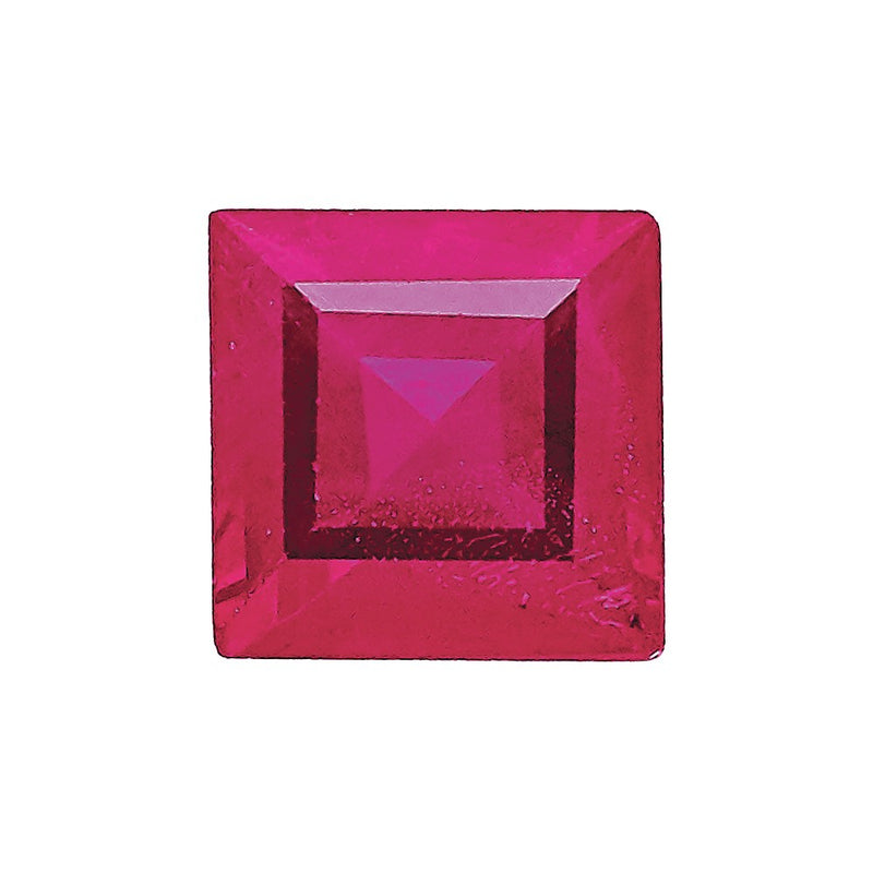 Gemstone Ruby A Quality 2mm Square Step-Cut