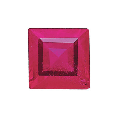 Gemstone Ruby A Quality 3.5mm Square Step-Cut