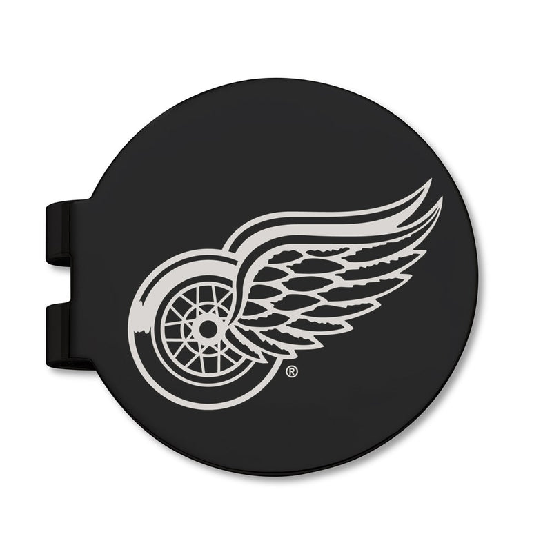 Stainless Steel Detroit Redwings Black Prevail Engraved Money Clip