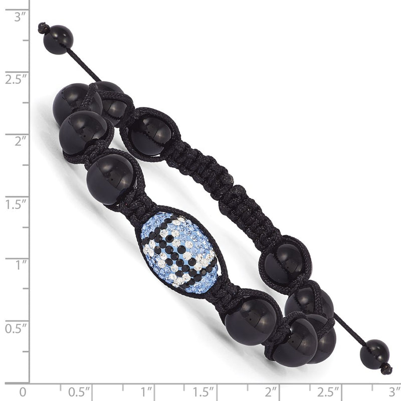 Fashion Swarovski Crystal Football Macrame Bracelet