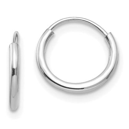 14K White Gold Madi K Endless Hoop 3 Pair Earring Set