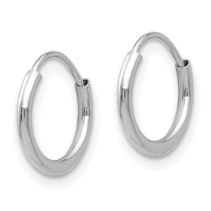 14K White Gold Madi K Endless Hoop 3 Pair Earring Set