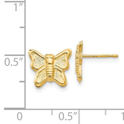 14K Yellow Gold Madi K Butterfly Post Earrings