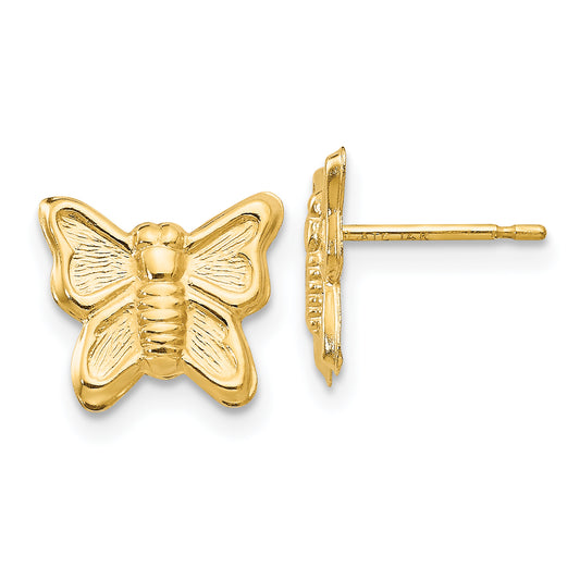 14K Yellow Gold Madi K Butterfly Post Earrings
