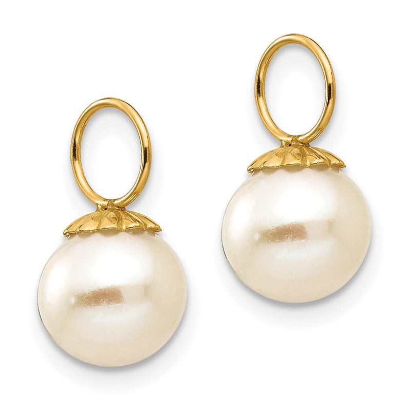 14K Yellow Gold Madi K Fw Cultured Pearl Hoop Enhancers