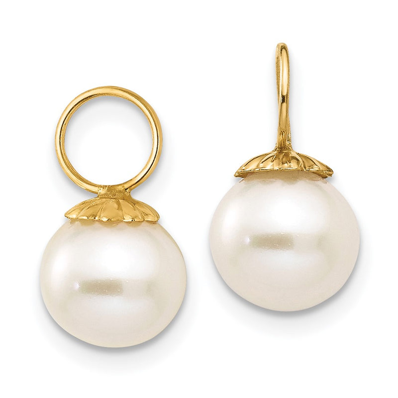 14K Yellow Gold Madi K Fw Cultured Pearl Hoop Enhancers