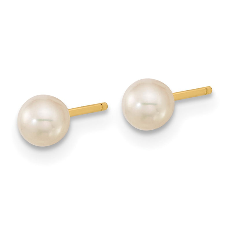 14K Yellow Gold Madi K Ball, Cz & Freshwater Cultured Pearl 3 Pair Earring Set