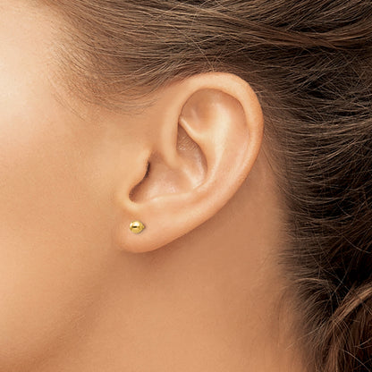 14K Yellow Gold Madi K Polished Reversible 4mm Ball Earrings