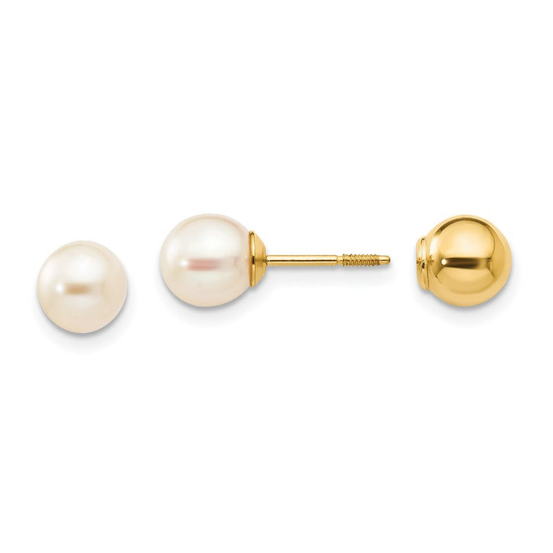 14K Yellow Gold Madi K Reversible Fw Cultured Pearl & Bead Earrings