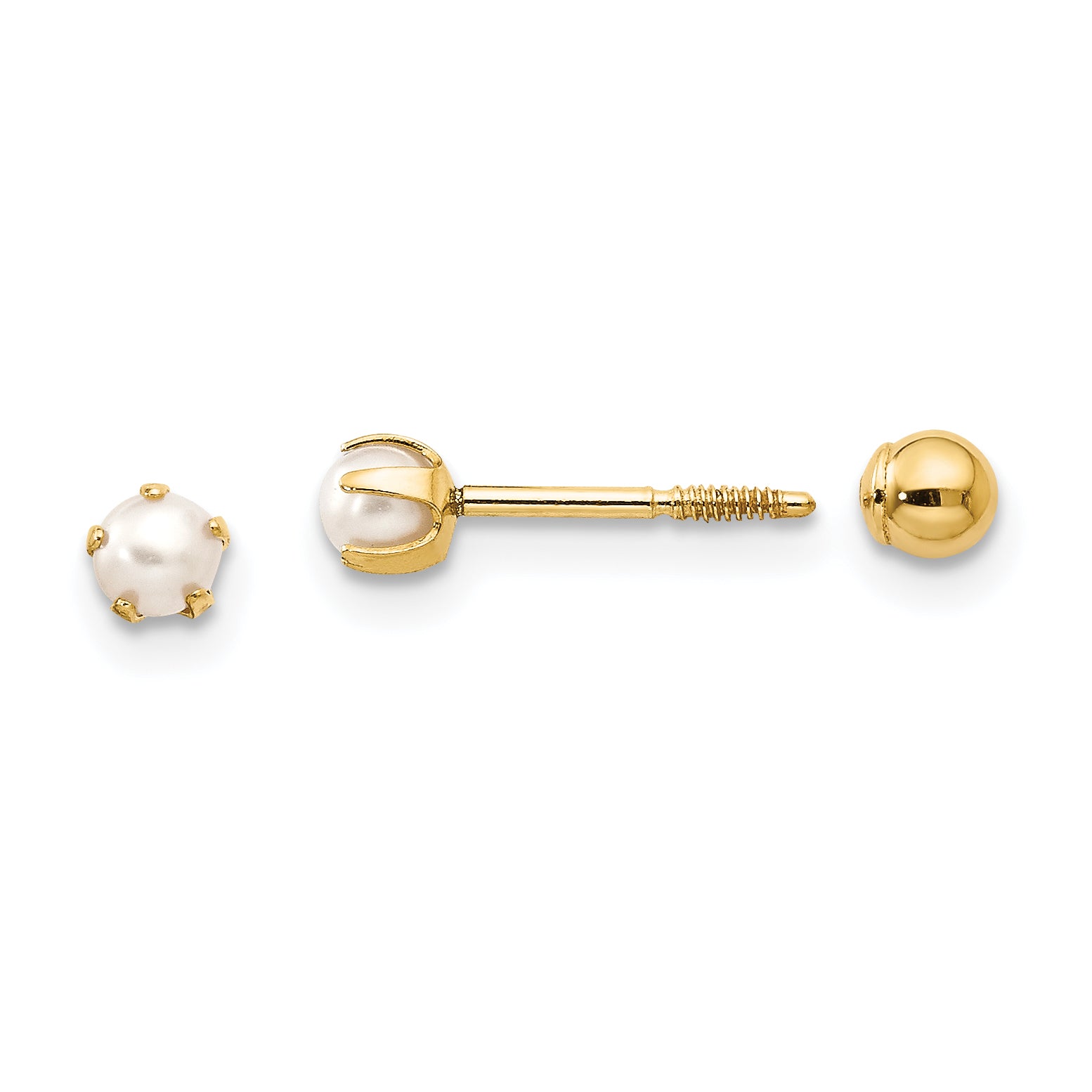 14K Yellow Gold Madi K Reversible Fw Cultured Pearl & Bead Earrings