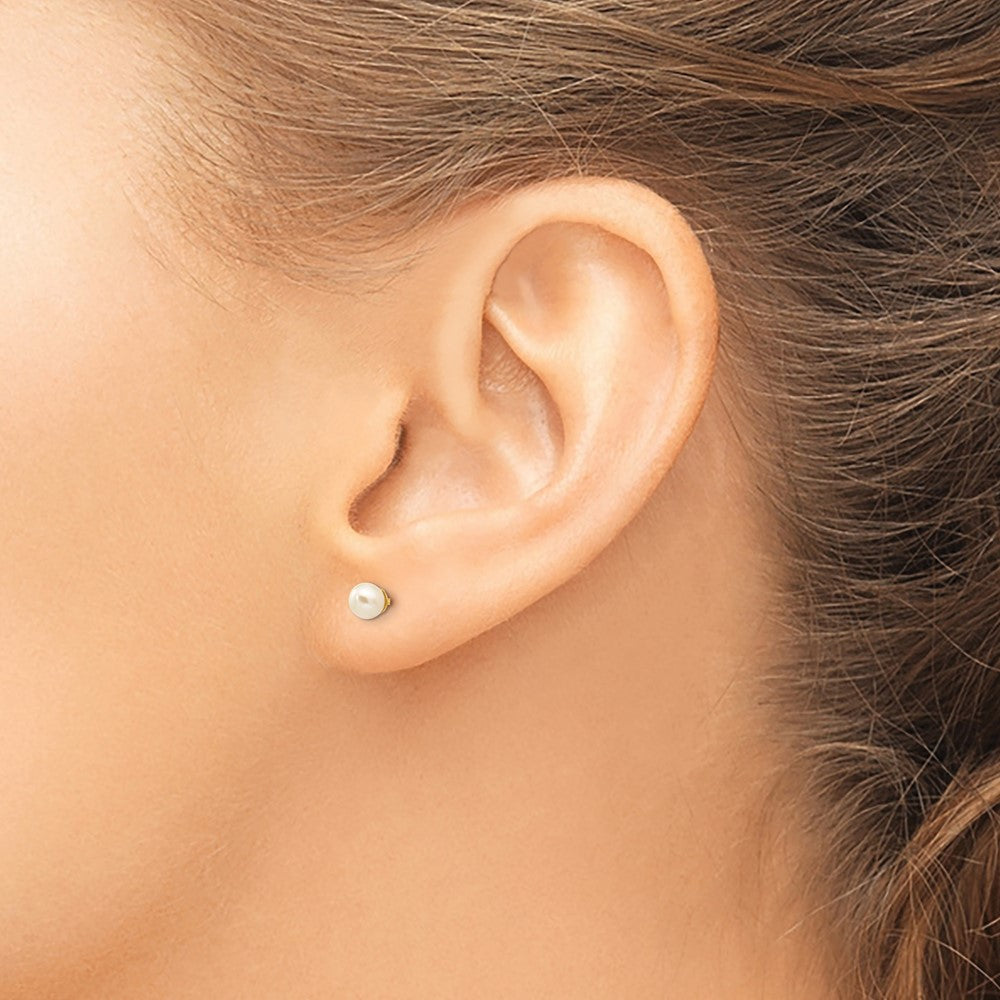 14K Yellow Gold Madi K Fw Cultured Pearl Earrings