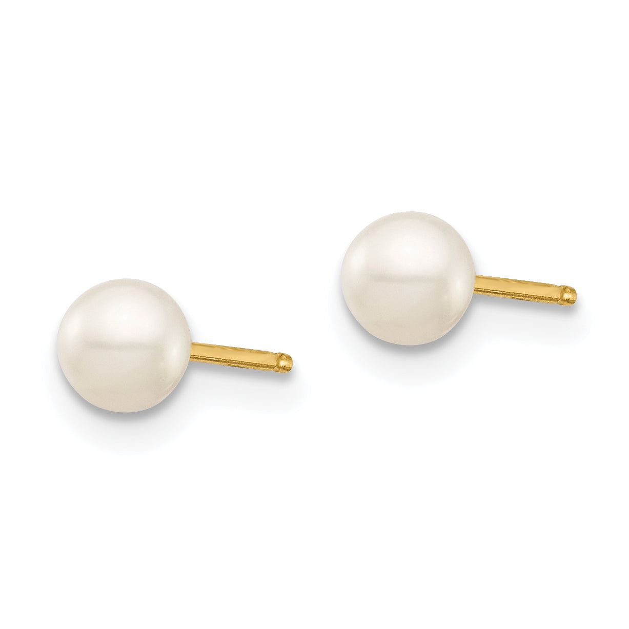 14K Yellow Gold Madi K 4-5mm White/Pink/Purple Round Fwc Pearl Post Earrings Set