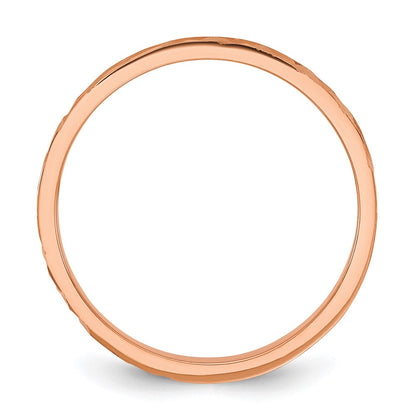 14K Rose Gold Madi K Diamond-Cut Design 2mm Band Baby / Children's Ring