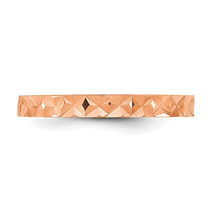 14K Rose Gold Madi K Diamond-Cut Design 2mm Band Baby / Children's Ring