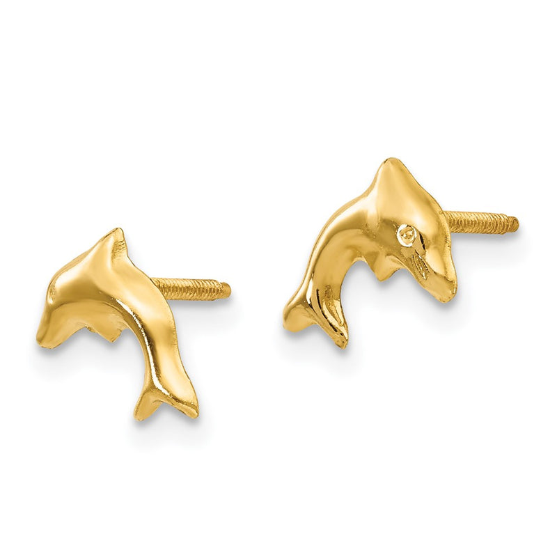 14K Yellow Gold Madi K Sm. Dolphin Earrings