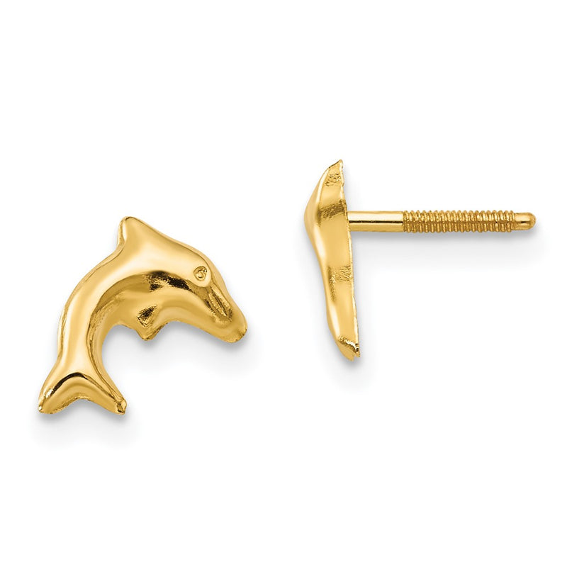 14K Yellow Gold Madi K Sm. Dolphin Earrings