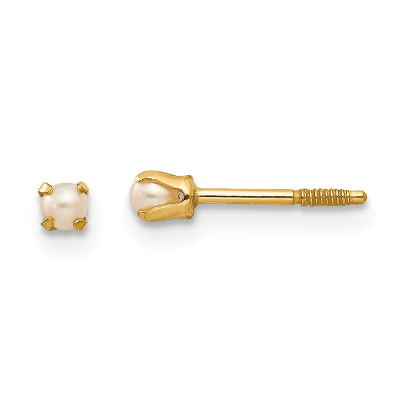 14K Yellow Gold Madi K Baby Fw Cultured Pearl Earrings