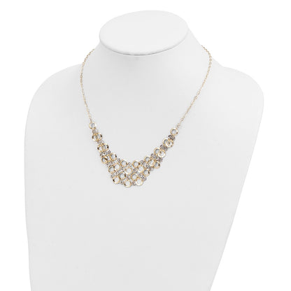 14K Two-Tone Adjustable Circle Necklace