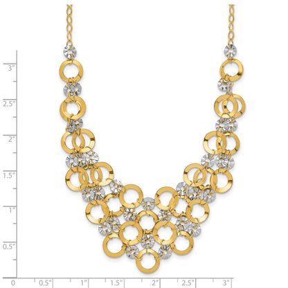 14K Two-Tone Adjustable Circle Necklace
