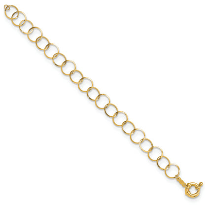 7.5 Inch 14K Circle Chain Bracelet