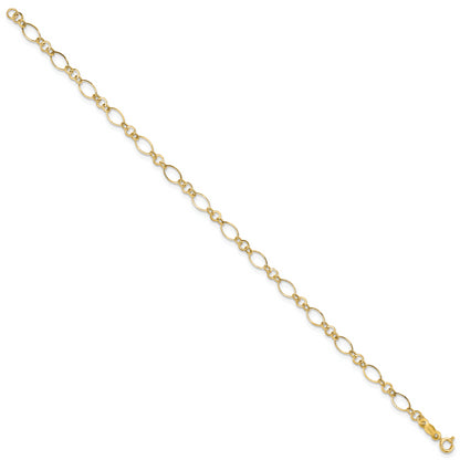 7.25 Inch 14K Yellow Gold 7.25In Polished Fancy Link Bracelet
