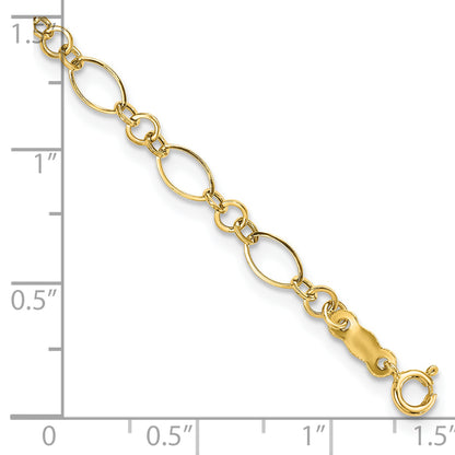 7.25 Inch 14K Yellow Gold 7.25In Polished Fancy Link Bracelet