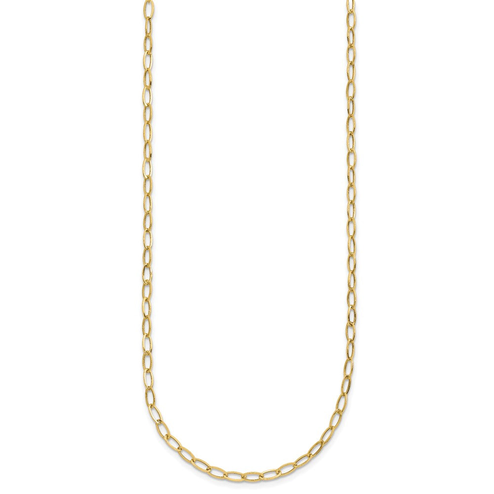 14K Yellow Gold Oval Link Necklace