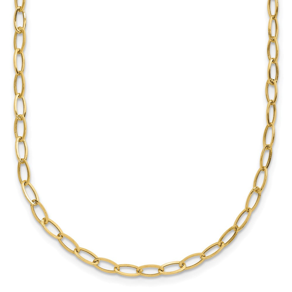 14K Yellow Gold Oval Link Necklace