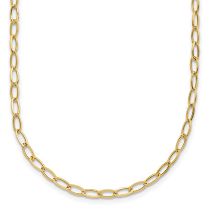 14K Yellow Gold Oval Link Necklace