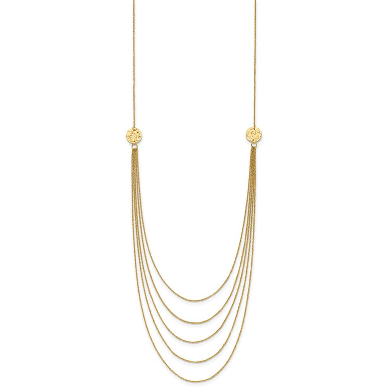 14K Yellow Gold Five Strand Necklace