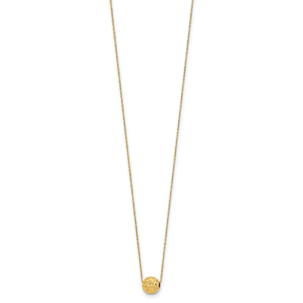 14K Yellow Gold Bead Necklace