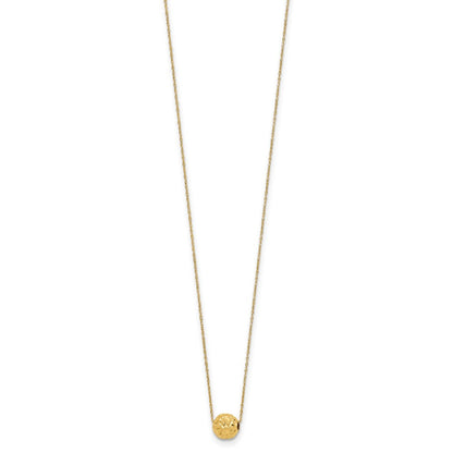 14K Yellow Gold Bead Necklace