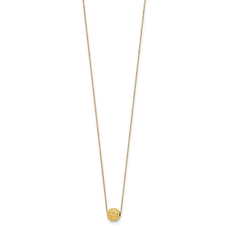14K Yellow Gold Bead Necklace