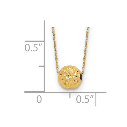 14K Yellow Gold Bead Necklace