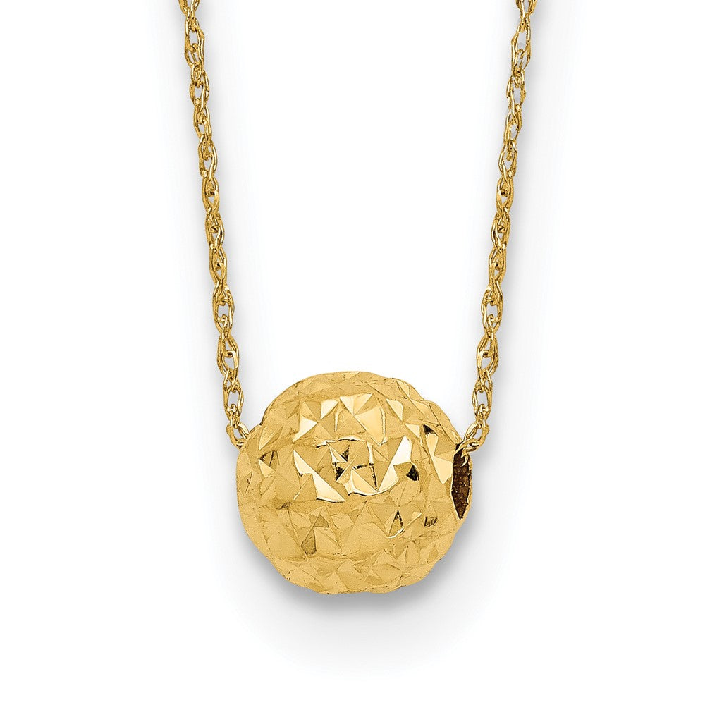 14K Yellow Gold Bead Necklace