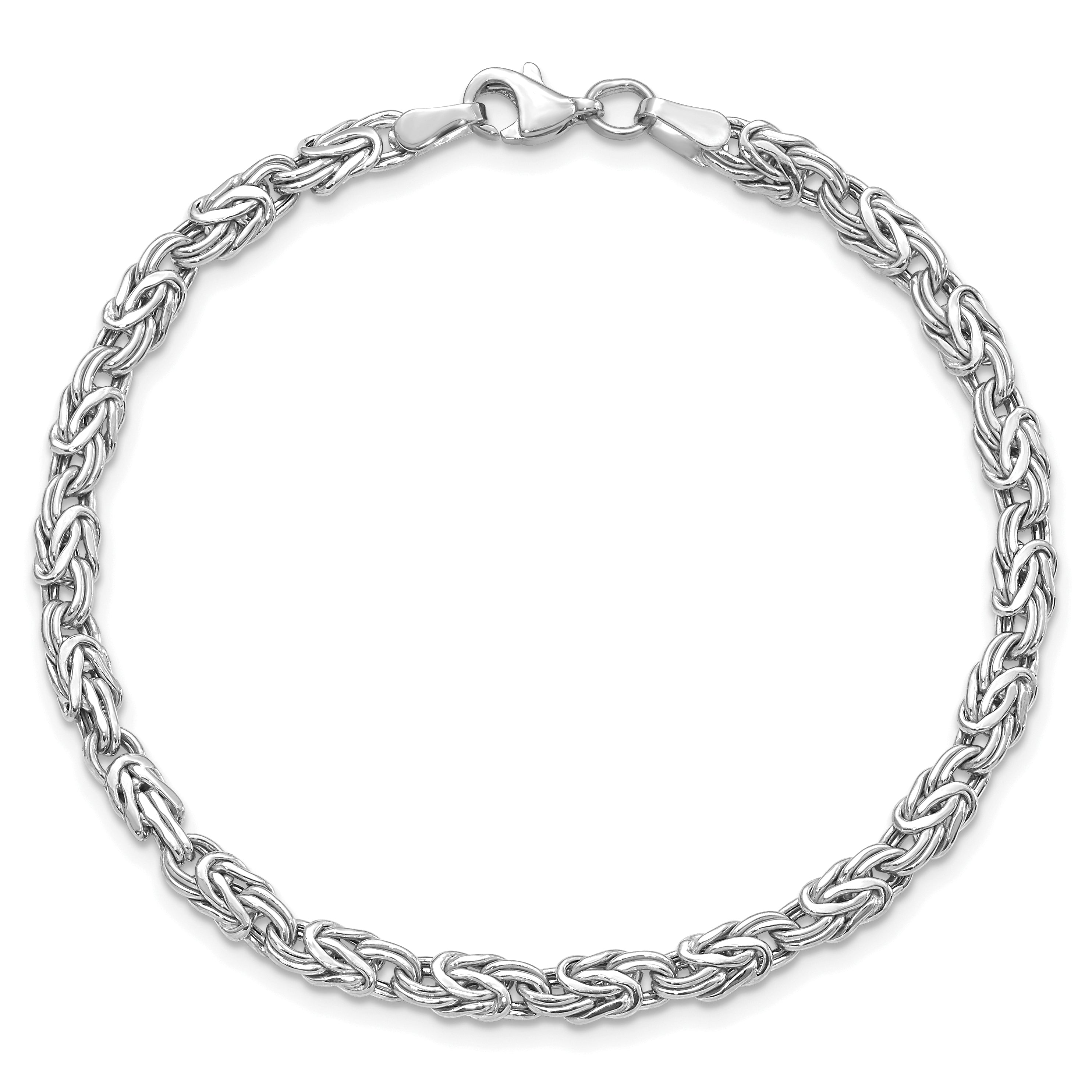 7.5 Inch 14K White Gold Polished Fancy Bracelet