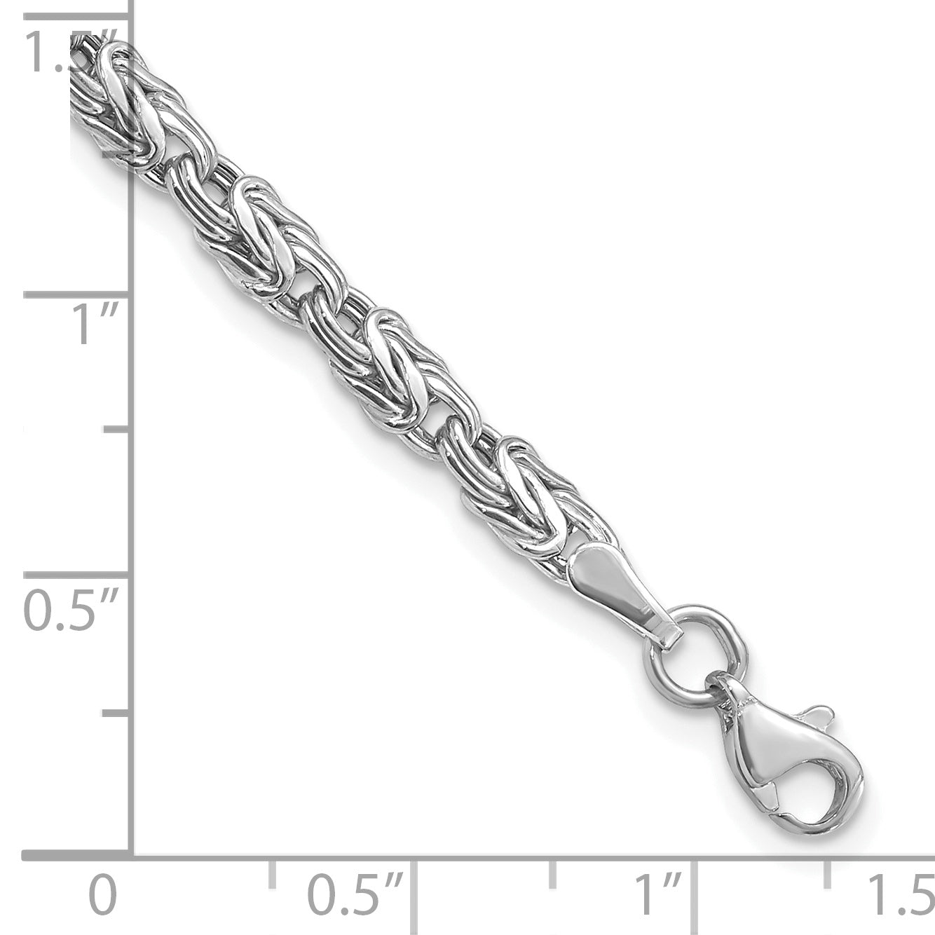 7.5 Inch 14K White Gold Polished Fancy Bracelet