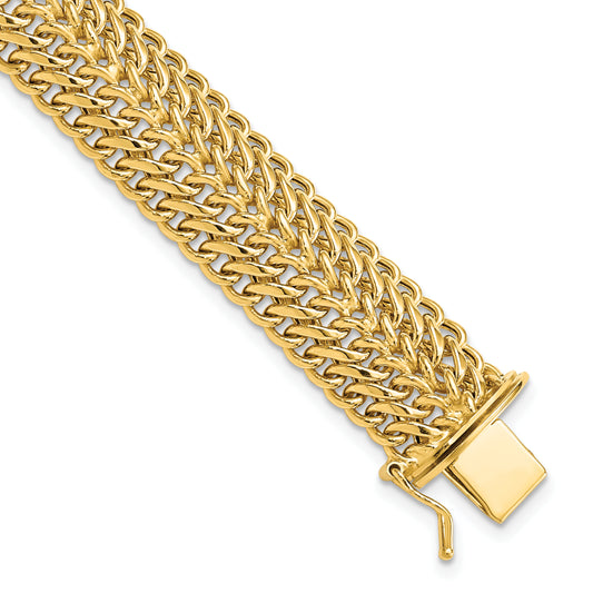 7.5 Inch 14K Polished 7.5In Fancy Link Bracelet