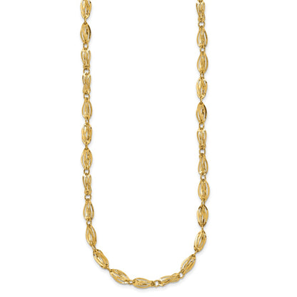 14K Yellow Gold Fancy Link Necklace