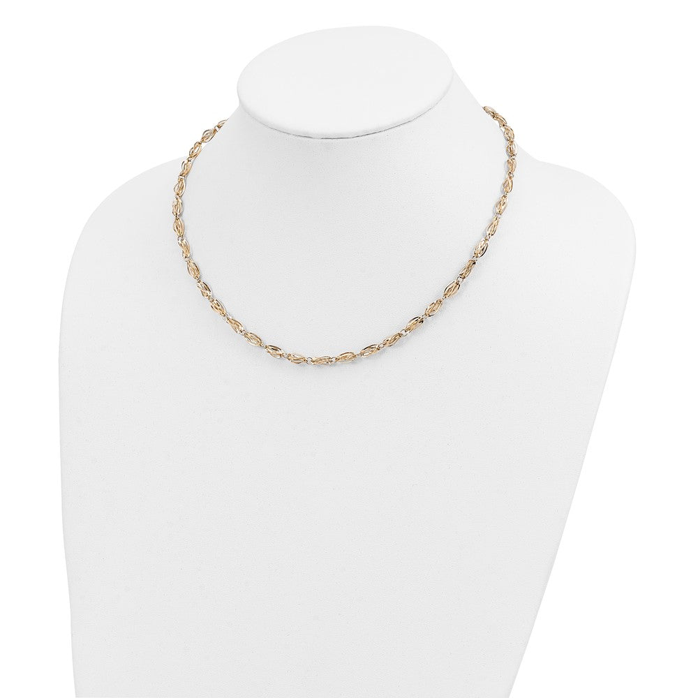 14K Yellow Gold Fancy Link Necklace