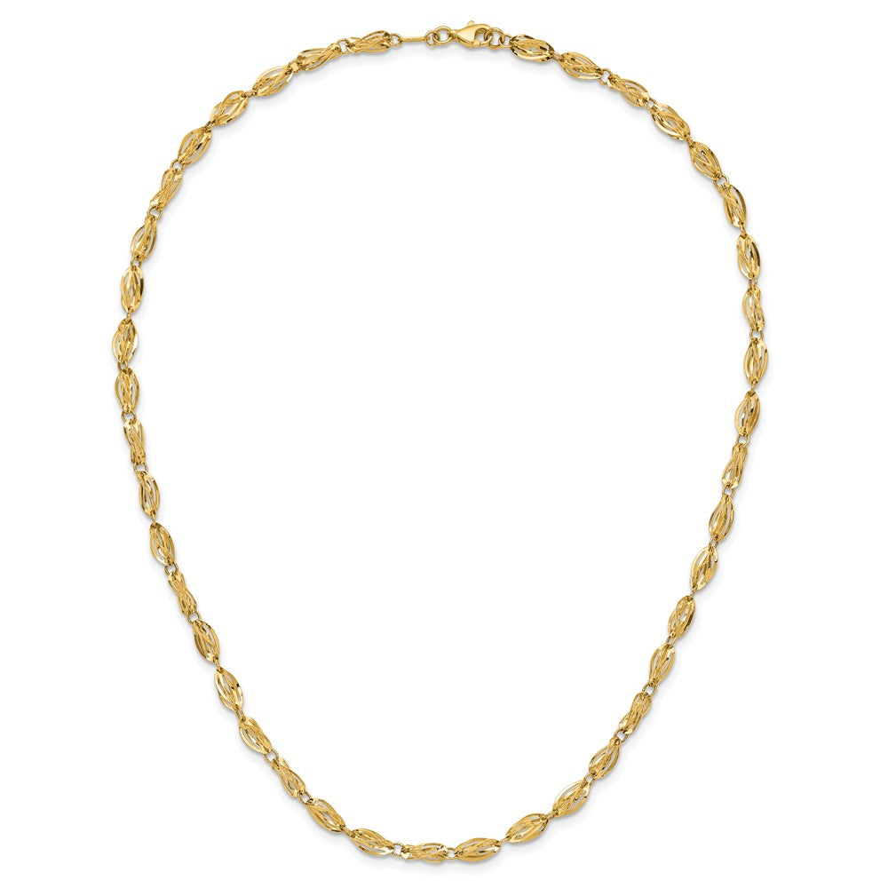 14K Yellow Gold Fancy Link Necklace
