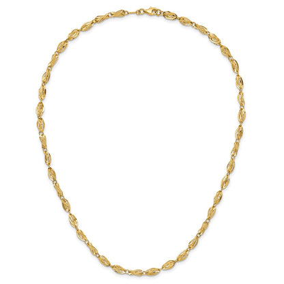 14K Yellow Gold Fancy Link Necklace